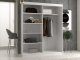 Topeshop SZAFA PRZESUWNA IGA 160 CM DRZWI PRZESUWNE ANTRACYT DĄB ARTISAN 2