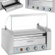 Royal Catering Podgrzewacz grill rolkowy do parówek hot-dogów z szufladą i osłoną - 7 rolek Podgrzewacz grill rolkowy do parówek hot-dogów z szufladą i osłoną - 7 rolek 1