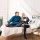 Springos Kocobluza damska oversize koc bluza 2w1 z kapturem ciepła niebieska UNIWERSALNY 17