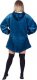 Springos Kocobluza damska oversize koc bluza 2w1 z kapturem ciepła niebieska UNIWERSALNY 5