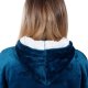 Springos Kocobluza damska oversize koc bluza 2w1 z kapturem ciepła niebieska UNIWERSALNY 9