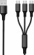 Kabel USB 2GO 2GO 3 in 1 USB Ladekabel - schwarz - 150cm für USB Type-C 1