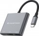 Adapter USB Conceptronic CONCEPTRONIC Adapter USB-C -> HDMI,2xUSB3.0,PD,SD   0.15m 1