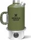 Aluminiowa Kuchenka czajnik turystyczny Survival Kettle zielona - zestaw ze stalowym paleniskiem Uniwersalny 2