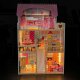 Upominkarnia Domek dla lalek drewniany Led  XXXL 60x33x90 cm - 3 lalki , kotek i piesek 6
