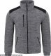 JHK FLRA 340 - bluza polarowa unisex, gruba posiada bardzo dobre właściwości cieplne - jasno szaro-czarny S 57