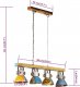 Lampa wisząca vidaXL vidaXL Industrialna lampa sufitowa, 25 W, kolorowa, 111 cm, E27 9