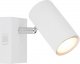 Kinkiet Globo Lampa ścienna ruchoma Robby 57911-1W z włącznikiem biała 1