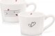 Orion Kubki / filiżanki z uchem ceramiczne białe SERDUSZKA zestaw 2 szt. 210 ml 1