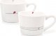 Orion Kubki / filiżanki z uchem ceramiczne białe SERDUSZKA zestaw 2 szt. 200 ml 1