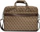 Torba Guess Saffiano 4G Traingle Logo brązowa 16" (GUE002442) 2