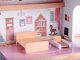 Jokomisiada Drewniany domek dla lalek w stylu Boho led ZA4131 11