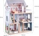 Jokomisiada Drewniany domek dla lalek w stylu Boho led ZA4131 15
