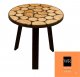 Wood & Resin Stolik z plastra drewna Żywica epoksydowa 58 cm x 58 cm x 3 cm Nogi 50 cm | Szlifowany, Lakierowany spód (matowy) PDOS_071707_Z03 1