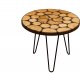 Wood & Resin Stolik z plastra drewna Żywica epoksydowa 58 cm x 58 cm x 3 cm Nogi 43 cm | Szlifowany, Lakierowany spód (matowy) PDOS_071707_Z07 1