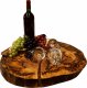 Wood & Resin Stolik z plastra drewna Żywica epoksydowa 49 cm x 54 cm x 6 cm Nogi 50 cm | Fraktale Lichtenberga, Szlifowany, Lakierowany spód (matowy), Brokat PDOS_095307_Z03 6