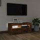 vidaXL vidaXL Szafka pod TV z oświetleniem LED, przydymiony dąb, 90x35x40 cm 3