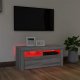 vidaXL vidaXL Szafka pod TV z oświetleniem LED, szary dąb sonoma, 90x35x40 cm 5