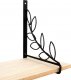Home Styling Collection Półka ścienna wisząca metalowa czarna 38x13x16 cm 4
