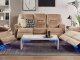 Beliani Sofa z elektryczną funkcją relaksu 3-osobowa welurowa LED z ładowarką beżowa BERGEN! 2