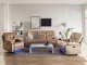Beliani Sofa z elektryczną funkcją relaksu 3-osobowa welurowa LED z ładowarką beżowa BERGEN! 5