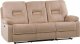 Beliani Sofa z elektryczną funkcją relaksu 3-osobowa welurowa LED z ładowarką beżowa BERGEN! 6