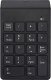 4kom.pl Klawiatura numeryczna Bezprzewodowa USB do laptopa tabletu PC Mini Wireless KeyPad czarna + Adapter USB-A do USB-C 4