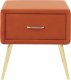 Beliani Szafka nocna welurowa pomarańczowa FLAYAT! 3
