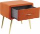 Beliani Szafka nocna welurowa pomarańczowa FLAYAT! 4
