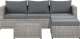 Beliani Zestaw ogrodowy z technorattanu 5-osobowy prawostronny szary SABBIA! 2