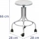 Steinberg Taboret stołek laboratoryjny warsztatowy ze stali nierdzewnej 45-60 cm do 100 kg Taboret stołek laboratoryjny warsztatowy ze stali nierdzewnej 45-60 cm do 100 kg 4