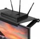 Springos Półka na telewizor i monitor stojak uchwyt ścienny czarny UNIWERSALNY 4