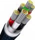 Kabel USB Baseus USB-A - USB-C + microUSB + Lightning 1.2 m Niebieski (BSU3888) 7