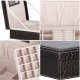 Springos Szkatułka na biżuterię ekoskóra 26x26x8,5 cm burgundowy organizer z przegródkami UNIWERSALNY 11