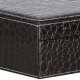 Springos Szkatułka na biżuterię ekoskóra 26x26x8,5 cm burgundowy organizer z przegródkami UNIWERSALNY 8