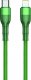 Kabel USB 2GO Lightning - USB-C 1 m Zielony (797312) 1