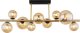 Lampa wisząca Globoeasterneurope Globo Riha 56135-9D lampa wisząca zwis 9x3,5W G9 LED 3000K złota/bursztynowa 4