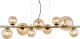Lampa wisząca Globoeasterneurope Globo Riha 56135-9H lampa wisząca zwis 9x3,5W G9 LED 3000K złota/bursztynowa 1