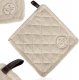 Excellent Houseware Łapka kuchenna ochronna bawełniana beżowa / podkładka pod garnek 10
