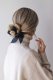 eCarla ECarla Gumka-apaszka do włosów scrunchie - długa szaro-złota 1szt 4