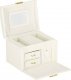 Springos Szkatułka na biżuterię ekoskóra 17,5x12x13,5 cm kremowy organizer z przegródkami UNIWERSALNY 11