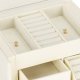 Springos Szkatułka na biżuterię ekoskóra 17,5x12x13,5 cm kremowy organizer z przegródkami UNIWERSALNY 5