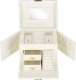 Springos Szkatułka na biżuterię ekoskóra 17,5x12x13,5 cm kremowy organizer z przegródkami UNIWERSALNY 6