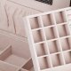 Springos Szkatułka na biżuterię ekoskóra 26x26x8,5 cm czarny organizer z przegródkami UNIWERSALNY 4