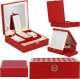 Springos Szkatułka na biżuterię ekoskóra 25x25x8,5 cm bordowy organizer z przegródkami UNIWERSALNY 1