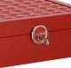 Springos Szkatułka na biżuterię ekoskóra 25x25x8,5 cm bordowy organizer z przegródkami UNIWERSALNY 14