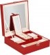 Springos Szkatułka na biżuterię ekoskóra 25x25x8,5 cm bordowy organizer z przegródkami UNIWERSALNY 16