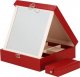 Springos Szkatułka na biżuterię ekoskóra 25x25x8,5 cm bordowy organizer z przegródkami UNIWERSALNY 3