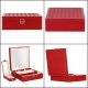 Springos Szkatułka na biżuterię ekoskóra 25x25x8,5 cm bordowy organizer z przegródkami UNIWERSALNY 6