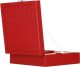 Springos Szkatułka na biżuterię ekoskóra 25x25x8,5 cm bordowy organizer z przegródkami UNIWERSALNY 9